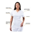 thumbnail image 3 of Adar Pro Scrubs For Women - Elevated V-Neck Scrub Top, 3 of 7