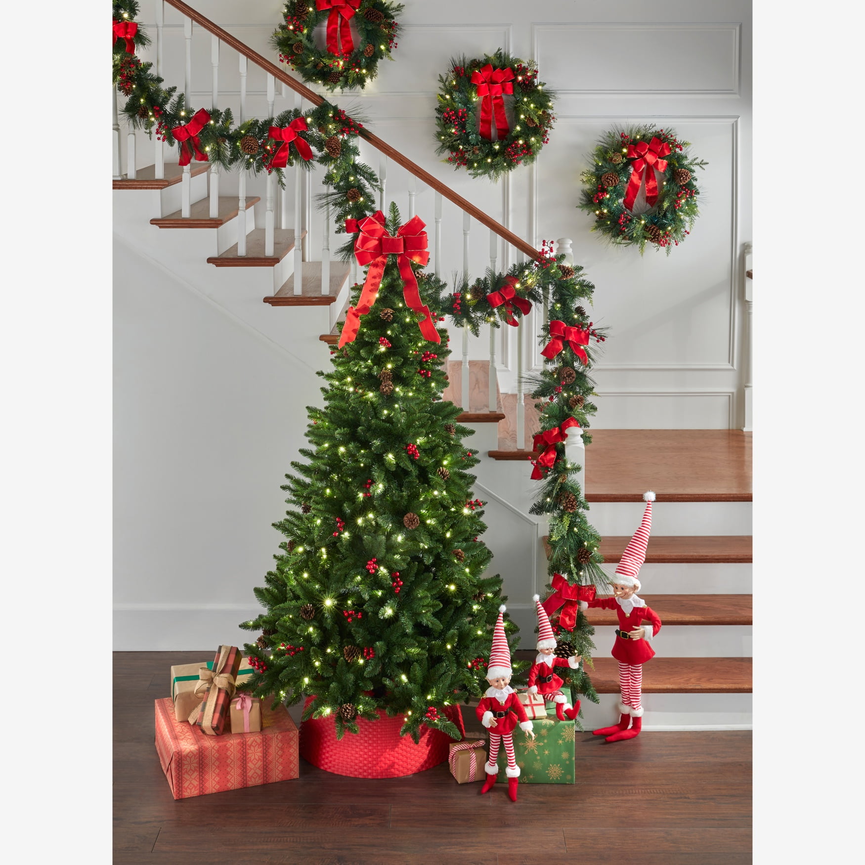 Hammacher The Against The Wall Christmas Tree White lights 6.5 