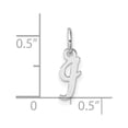 thumbnail image 3 of Auriga Fine Jewelry 14K White Gold Script Letter I Charm for Women (L-15.2 mm), 3 of 6
