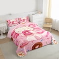 thumbnail image 3 of Homewish Cute Axolotl Salamander Queen Comforter Set,Sweet Dessert Doughnut Bedding Sets,Pink Ocean Animal Bedding Comforter Set For Boys Girls,Super Cozy Room Decor Reversible,3pcs, 3 of 8