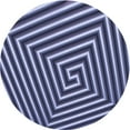 thumbnail image 1 of Ahgly Company Machine Washable Indoor Round Transitional Blue Area Rugs, 5' Round, 1 of 7