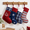 Red Navy-4p-4 Pack, variant on Christmas Stockings, Picture Frame Series, 6 Pack, 18 Inch Large Fireplace Stockings