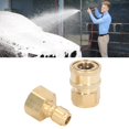 thumbnail image 1 of High Pressure Washer Fittings, Brass Stainless Steel Quick Connectors, Firm Connection, Wide Application for Hose, Pump, Ball Valve, Telescopic Rod, 1 of 7