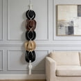 thumbnail image 6 of Hat Hanger Rack, Boho Macrame Woven Organizer, Cotton Tassel Wall Holder, Multi-Layer Rack for Cowboy Fedora Hat Storage, 6 of 6