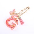 thumbnail image 5 of Unique Bargains 1 Pc Heart Sequin Letter G Butterfly Tassel Pendant Water Cup Pendant Pink Metal Resin, 5 of 5