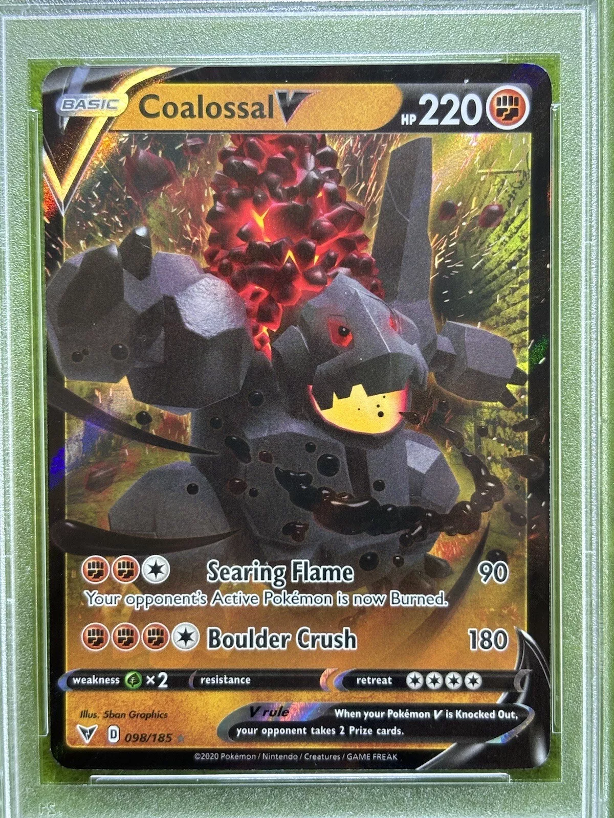 COALOSSAL V Pokémon TCG PSA 9 MT 2020 POKEMON Sword & Shield Vivid