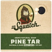 Dr. Squatch Bar Soap Black, Pine Tar 5.0 oz Pack of 2