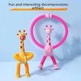 thumbnail image 3 of Juguete educativo con tubo telescópico de jirafa intercambiable que emite luz, juguete de descompresión interactivo entre padres e hijos con ventosa de dibujos animados, 3 of 6