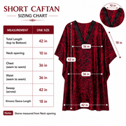 Up2date Fashion's Women's Satin Short Caftan/Kaftan, One Size Silky Loungewear Mumu, Style CShort-64