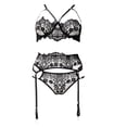 thumbnail image 1 of Gibobby Lencería sexy para mujer Día de San Valentín Liga de encaje Anillo de lencería Ropa interior sexy de Pijamas Nueva Ropa de dormir Íntimos(Negro, CH), 1 of 4