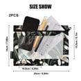 thumbnail image 3 of Ckdifva White Flowers in Dark Pencil Pouch 3 Ring Zipper Pencil Case Binder Pockets Clear Top Cosmetic Bag 2 Pack, 3 of 6