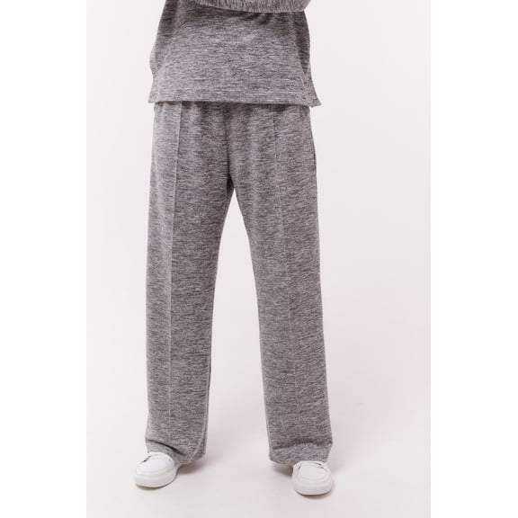 Wide Leg Silver Pants with Inner Side Loops