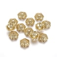 thumbnail image 2 of 100 pc Alloy Bead Caps Long-Lasting Plated Flower Real 18K golden Plated 10.7x4mm Hole: 1.6mm, 2 of 2
