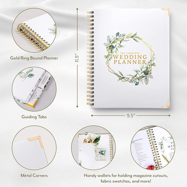 FLORAL DIARY WITH GOLD BINDER RINGS