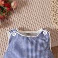 thumbnail image 5 of MEZZALL Toddler Jumpsuit Baby Boys Girls Summer Sleeveless Plaid Romper Bodysuit Casual Soft Onesie Playwear Leisure O-Neck Spring Child One-Pieces, 5 of 7