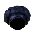 thumbnail image 4 of Turbante africano, gorro, hijab, pañuelo para la cabeza, cubierta para el cabello con pedrería. Azul oscuro, 4 of 9