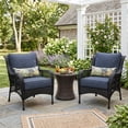 thumbnail image 2 of Aoodor 23"x26" Dark Blue Patio Chair Cushions Set, Memory Foam Outdoor Seat Cushions (Set of 2 Seats, 2 Backs, 2 Lumbar Pillows), 2 of 9