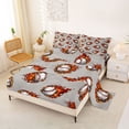 thumbnail image 2 of Castle Fairy Baseball Flame King Sheets 4pcs, Ball Gamer Bedding, Red Orange Gray,1 Fitted Sheet, 1 Flat Sheet and 2 Pillowcases, 2 of 6