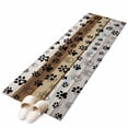 thumbnail image 2 of Runner Rug 2 x 6 Ft, Cute Dog Claws Washable Non-Slip Floor Mat for Kitchen Hallway/Entryway, Farmhouse Brown Grey Wooden Puppy Pawprints Long Kitchen Runner Area Rugs for Living Room, Low-Profile, 2 of 7
