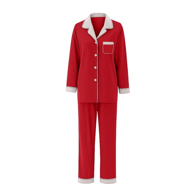 Ensembles de Tenues pour Femmes Famille Satin Ensembles Assortis de Noël - Polyester Doux Confortable Tenue Festive pour Hommes Adultes Enfants Famille Noël
