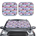 thumbnail image 2 of Vsdgher Bees And Daisies Striped Print Car Windshield Sun Shade, Reflective Sunshade Window Sunshade Sun Visor Protector Fit for Cars,Trucks,SUVs-Medium, 2 of 6