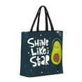 thumbnail image 2 of Naloa Avocado in Space1 Tote Bag for Women, Foldable Tote Bag With Zipper, Large Shoulder Bag, Top Handle Handbag for Travel, Work, Shopping, 2 of 9