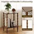 thumbnail image 4 of Maliowa 2-Tier Side Table, Small End Table for Living Room Bedroom with Storage Shelf, Vintage Accent Table Nightstand with Spindle Legs, Walnut, 4 of 11