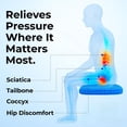 thumbnail image 4 of Double-Thick Gel Seat Cushion for Long Sitting Pressure Relief for Back, Sciatica, Coccyx, Tailbone Pain - Cushion for Office Chair, Wheelchair, Car & Truck, Patio Chairs - Egg Seat Pad, 4 of 5