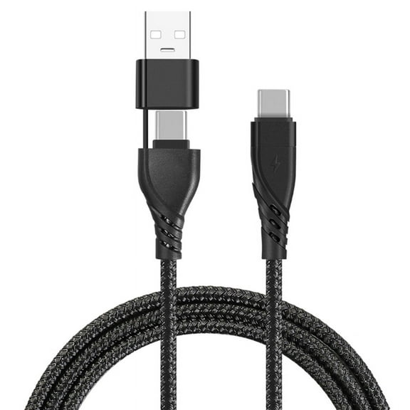 Removable USB-A to Type C Adapter Converter Cable Fast Charging and Data Line for Phones and Tablets