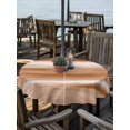 thumbnail image 2 of Outdoor Tablecloth with Umbrella Hole for Patio/Picnic/Party/Camping, Brown Grey Waterproof Table Cloth Round Cover Washable, Abstract Art Oil Painting Blue Ombre (Dia 54"), 2 of 9