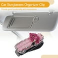 thumbnail image 3 of Clip para gafas de sol para automóvil Unique Bargains, soporte universal para visera de sol, clip para gafas, ABS, rosa diamante 7x2.5cm 1 pieza, 3 of 7