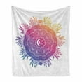 thumbnail image 1 of Galaxy Mandala Soft Flannel Fleece Throw Blanket, Creative and Geometric Style Colorful Ornate Style Space with Crescent, Cozy Plush for Indoor and Outdoor Use, 50" x 70", Multicolor, by Ambesonne, 1 of 5