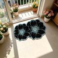 thumbnail image 3 of Floral Diatomaceous Earth Bath Mat, Quick Dry Bathroom Rug, 16 x 24 Inch French Floral Floor Mat for Shower Sink Vanity and Entryway, Absorbent Layered Surface with Scalloped Outline, 3 of 8