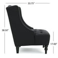 thumbnail image 4 of Chaise Club Adriana en Tissu à Dossier Haut, Fusain Foncé, 4 of 7