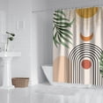 thumbnail image 3 of Waterproof Abstract Art Vintage Shower Curtain 72x84 Inch Boho Style Polyester Unique Shower Curtain for Bathroom Hotel Home Decor with 12 Plastic Hooks, 3 of 5