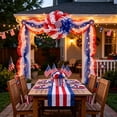thumbnail image 3 of Patriotic Wall Wreath Red White Blue Stars Decoration, Front Door Hanging for 4th of July Veterans Day Memorial Day Parties, Indoor Outdoor Home Decor (16 In), 3 of 7