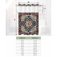 thumbnail image 6 of No Hook Shower Curtain with Snap in Liner, Retro Middle Ages Abstract Geometric Texture Hotel Shower Curtains for Bathroom, Washable Shower Curtain Liner Set with Mesh Top Window, 72"x96", 6 of 6