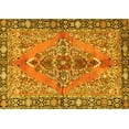 thumbnail image 1 of Ahgly Company Machine Washable Indoor Rectangle Medallion Yellow Traditional Area Rugs, 8' x 10', 1 of 4