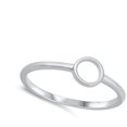 thumbnail image 4 of Open Circle Fertility Modern Ring .925 Solid Sterling Silver Band Jewelry Female Male Unisex Size 6, 4 of 4