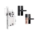thumbnail image 2 of Door Lock, Security Biometric Fingerprint Smart Door Handle Tuya Electronic Intelligente Card Key Wood Door Lock for Home ,Easy to Install, 2 of 7