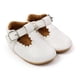 thumbnail image 2 of Mocasines de cuero para bebé, zapatos con suela de goma para recién nacido, primeros caminantes con borde Floral, zapatos para niños pequeños, antideslizantes para niñas, 2 of 4