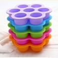 thumbnail image 2 of Contenedor reutilizable para alimentos y comida para bebés, bandejas con tapa a presión, 7 compartimentos (color rosa), 2 of 6
