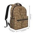 thumbnail image 2 of Disketp Leopard Print Brown Mochila Estampada para Hombre y Mujer – Mochila Ligera Clásica con Múltiples Bolsillos para Universidad, Trabajo y Viajes-One Size, 2 of 5