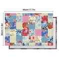 thumbnail image 5 of Patchwork Pioneer Flower Summer Placemats Table Placemats Set Of 6-Linen Kitchen Washable Placemats Table Mats 11.8"x17.7" Non-Slip Heat Resistant, 5 of 5