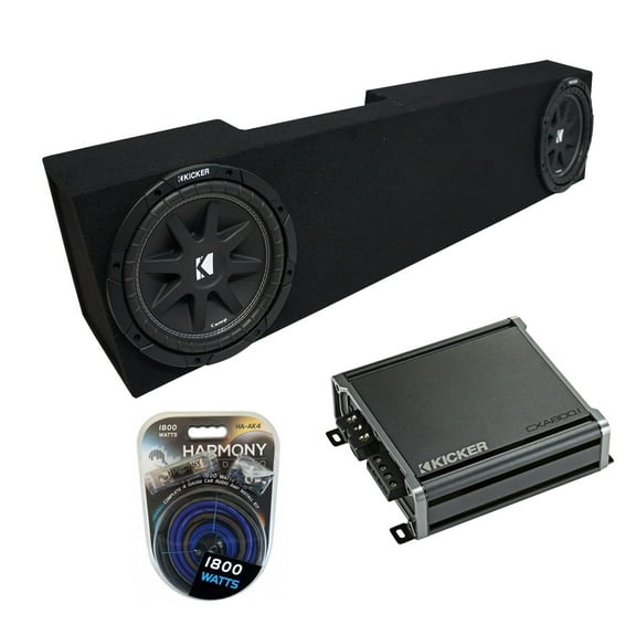 2006-2015 Fits Dodge Ram Mega Cab Kicker Comp C10 Dual 10 Sub Box & CXA800.1 Amp