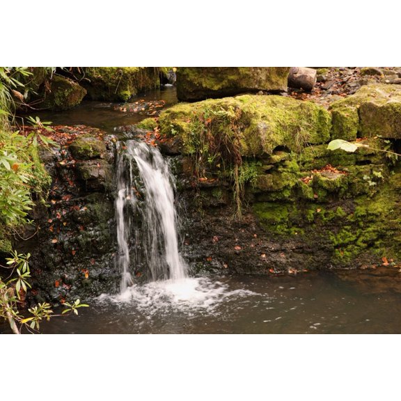Posterazzi Small Waterfall Northumberland England Canvas Art - John Short  Design Pics (38 x 24)