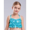thumbnail image 3 of YiZYiF Kids Girls Shiny Sequin Camisole Crop Top with Skirt 2-Piece Modern Jazz Latin Dance Outfits Light Blue 14, 3 of 7