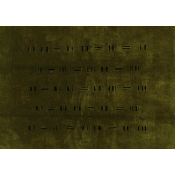 Ahgly Company Indoor Rectangle Abstract Green Modern Area Rugs, 2' x 5'