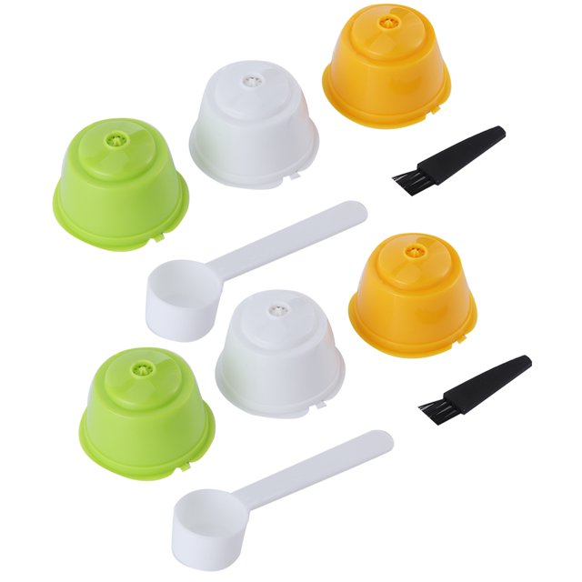 Filtro De Café, Suministros Para Máquinas De Café, Con Juego De Cucharas De Cepillo, 2 Juegos Recargables Para El Hogar Mgaxyff Coffee Capsule