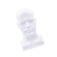 thumbnail image 1 of facefd PVC Male Mannequin Head Display Head Mannequin Display Wig Head Stand White, 1 of 9
